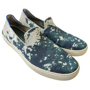 Rothys The original sneakers Shibori sea green slip on US womens 11 rothy's